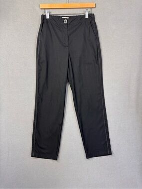 Maeve Anthropologie Classic Black Straight Leg Relaxe Cropped Trousers, Size 2